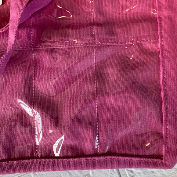 Pink Tote Bag with Clear Panel - Picture 8 of 9